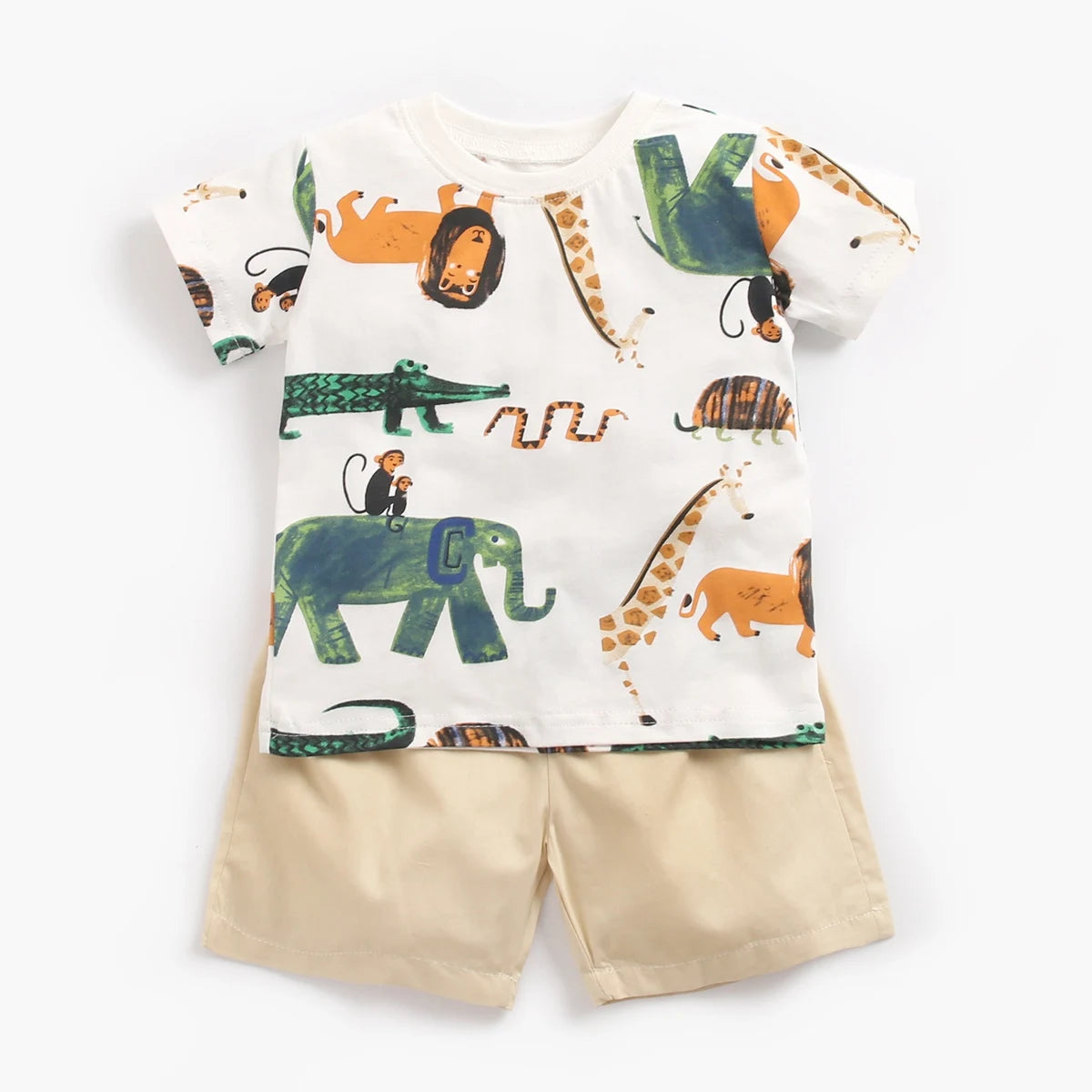 Cotton Short Sleeve Baby Tops + Shorts - 2 pc set