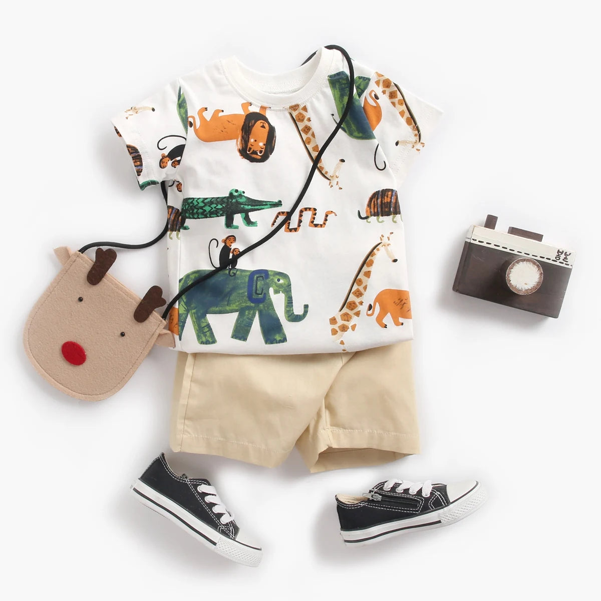Cotton Short Sleeve Baby Tops + Shorts - 2 pc set